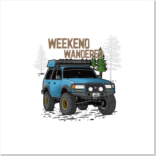 Toyota Land Cruiser Weekend Wanderer - Pacific Ocean Blue Toyota Land Cruiser for Outdoor Enthusiasts Posters and Art